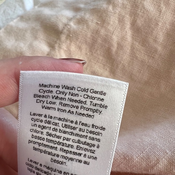 Pottery Barn Kids Blush Pink European Linen Crib Skirt - Picture 10 of 11